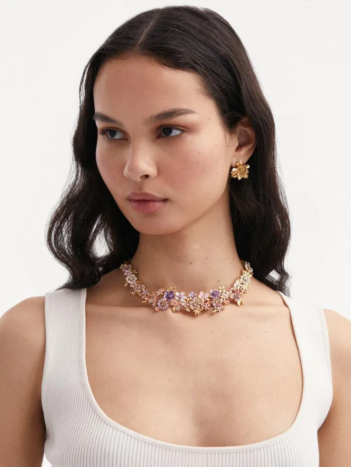 Women Necklaces Oscar De La Renta Enamel Flower Garden Necklace Multi Women Necklaces Oscar De La Renta Enamel Flower Garden Necklace Multi