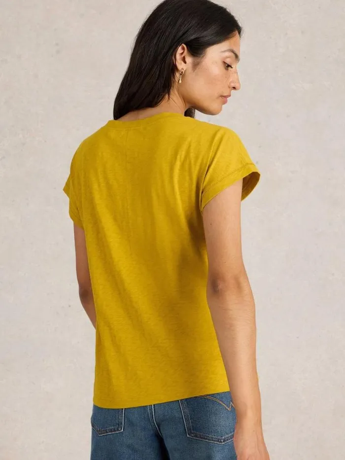 Women NELLY NOTCH NECK TSHIRT Mid Chartreuse White Stuff Tops and Tees Women NELLY NOTCH NECK TSHIRT Mid Chartreuse White Stuff Tops and Tees