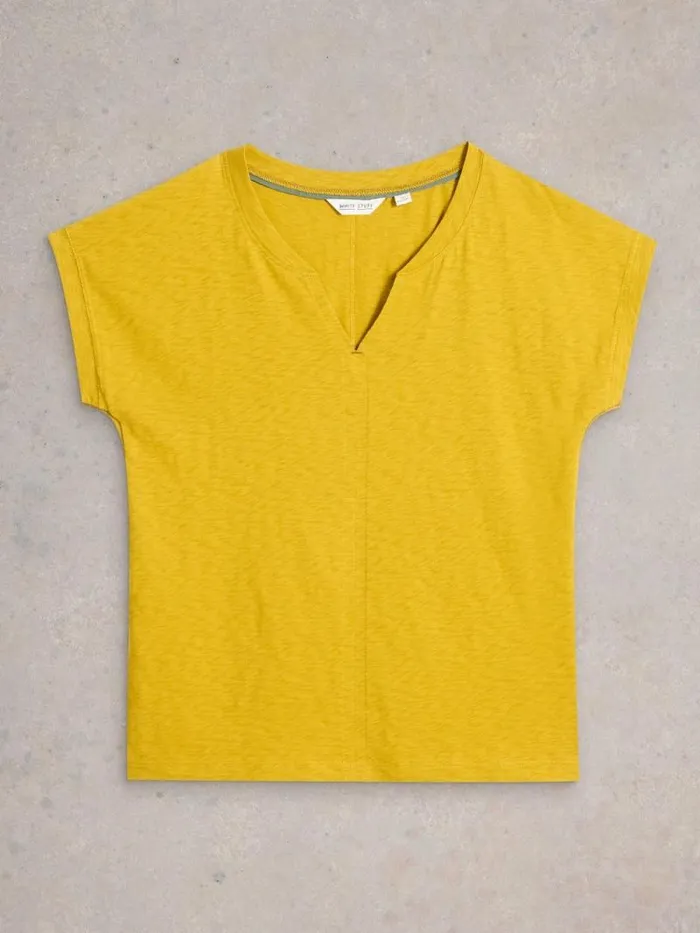 Women NELLY NOTCH NECK TSHIRT Mid Chartreuse White Stuff Tops and Tees Women NELLY NOTCH NECK TSHIRT Mid Chartreuse White Stuff Tops and Tees