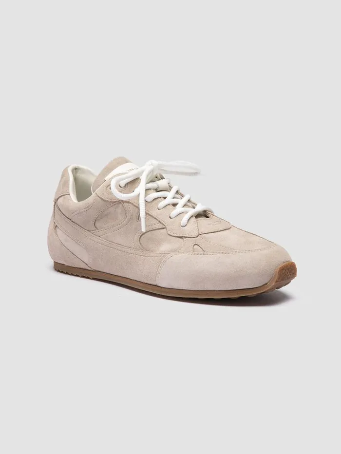 Women Officine Creative Footwear AWAY 101 Beige Suede Low Top Sneakers Women Officine Creative Footwear AWAY 101 Beige Suede Low Top Sneakers