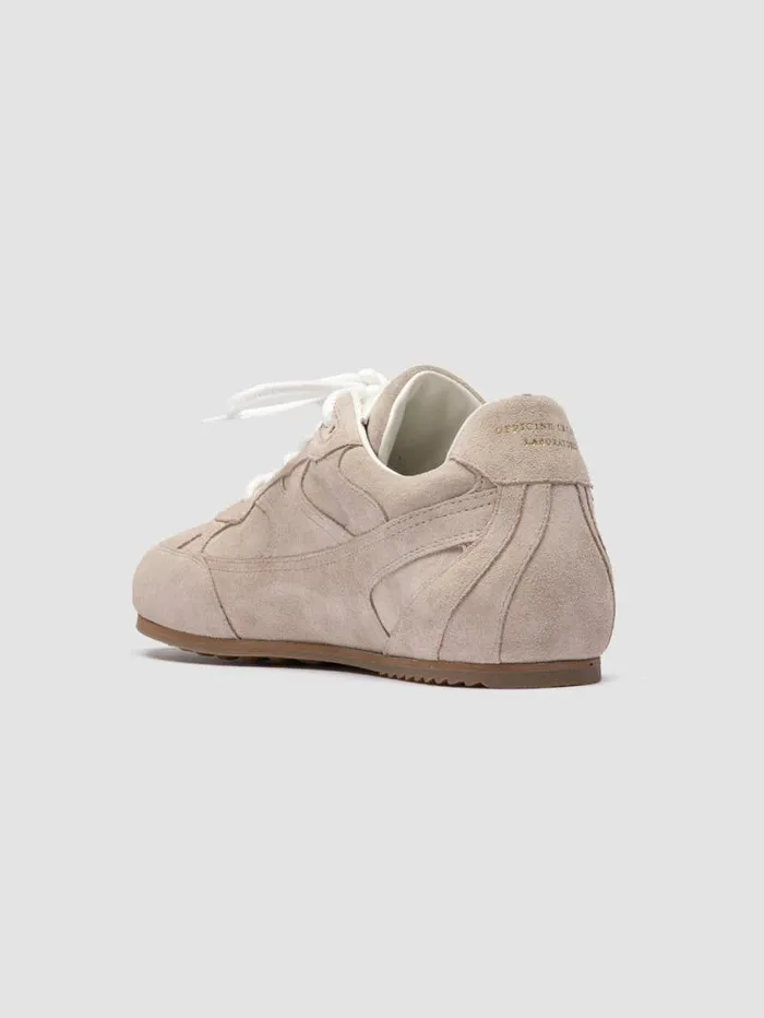 Women Officine Creative Footwear AWAY 101 Beige Suede Low Top Sneakers Women Officine Creative Footwear AWAY 101 Beige Suede Low Top Sneakers