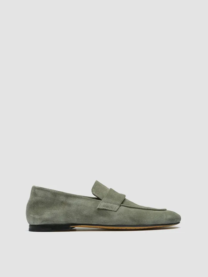 Women Officine Creative Footwear BLAIR 001 Green Suede Loafers