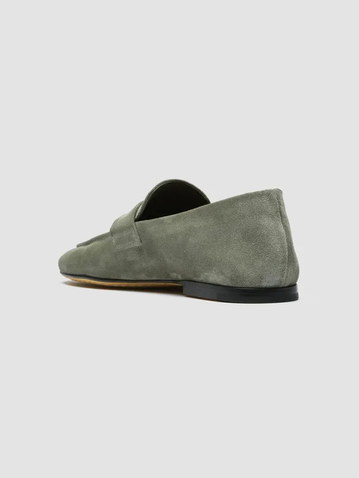 Women Officine Creative Footwear BLAIR 001 Green Suede Loafers