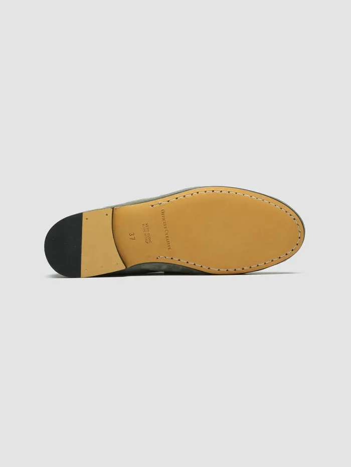 Women Officine Creative Footwear BLAIR 001 Green Suede Loafers