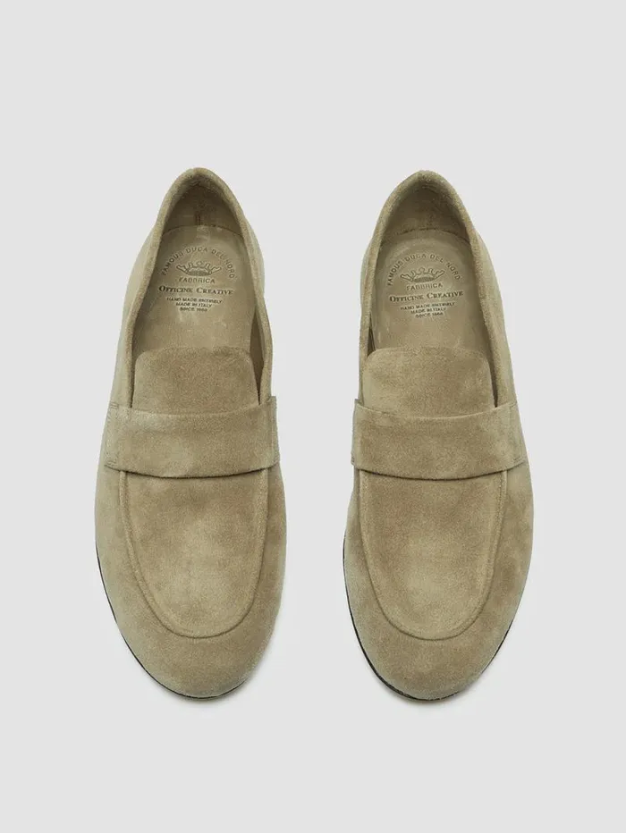 Women Officine Creative Footwear BLAIR 001 Taupe Suede Loafers Women Officine Creative Footwear BLAIR 001 Taupe Suede Loafers
