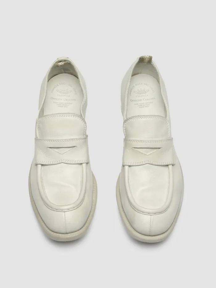 Women Officine Creative Footwear CALIXTE 020 White Leather Mocs Loafers Women Officine Creative Footwear CALIXTE 020 White Leather Mocs Loafers