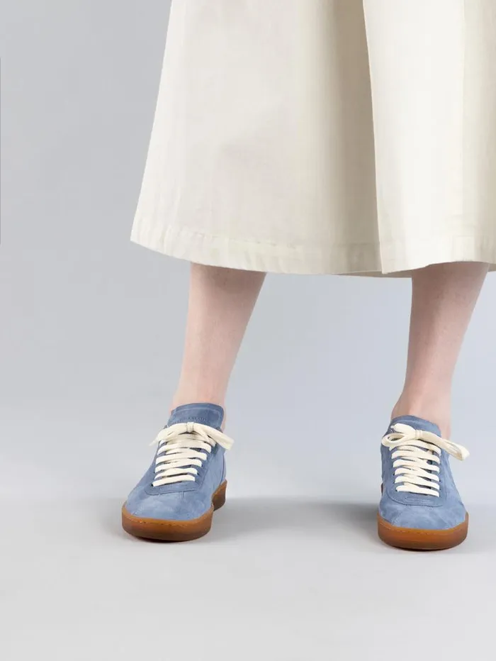 Women Officine Creative Footwear DESTINY 101 Blue Leather And Suede Low Top Sneakers