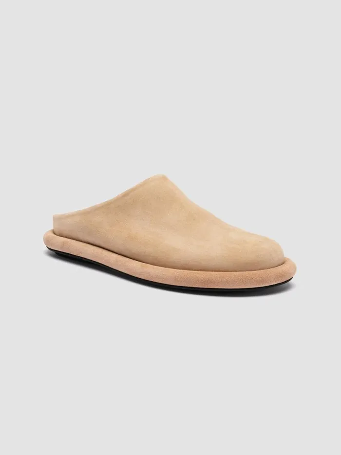 Women Officine Creative Footwear ESTENS 107 Beige Suede Mule Sandals Women Officine Creative Footwear ESTENS 107 Beige Suede Mule Sandals