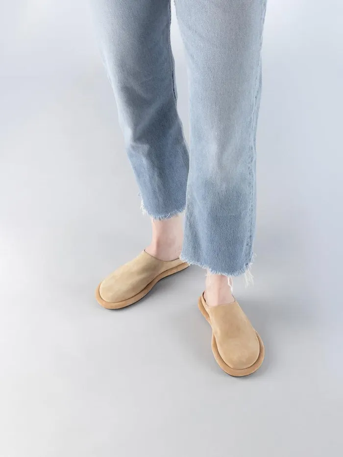 Women Officine Creative Footwear ESTENS 107 Beige Suede Mule Sandals Women Officine Creative Footwear ESTENS 107 Beige Suede Mule Sandals