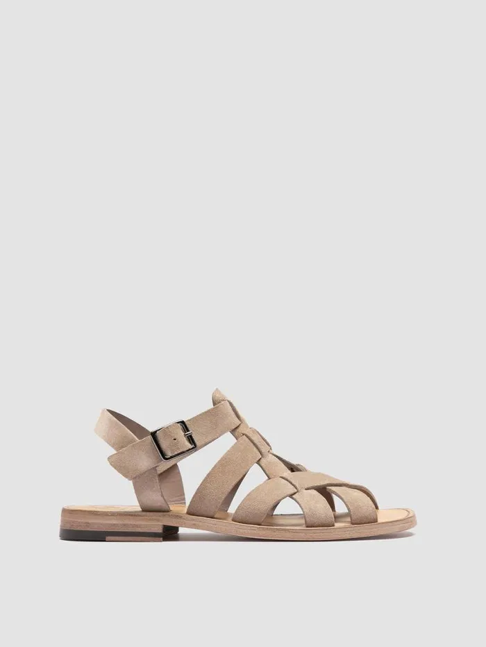 Women Officine Creative Footwear GANEMA 105 Taupe Suede Sandals