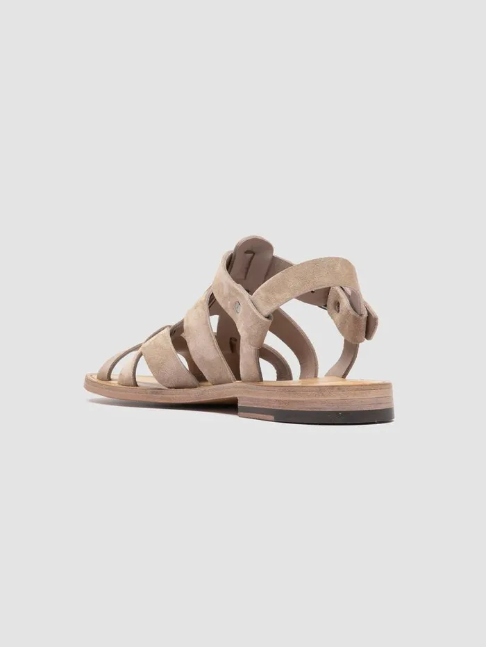 Women Officine Creative Footwear GANEMA 105 Taupe Suede Sandals