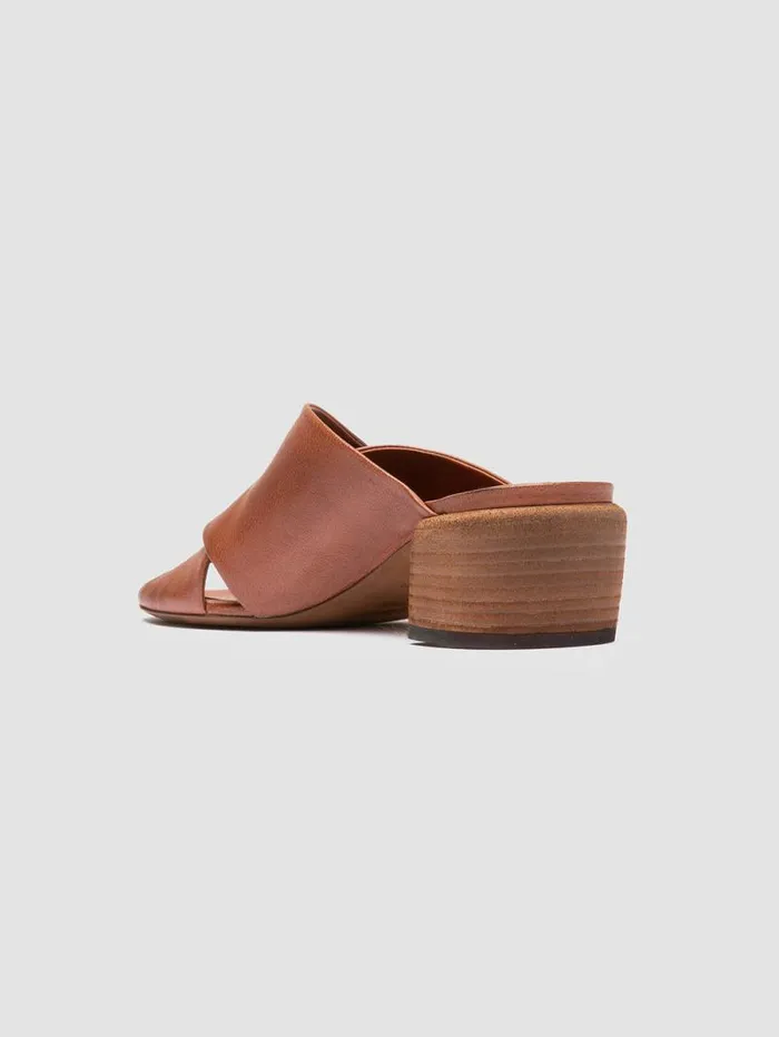 Women Officine Creative Footwear HADRY 007 Brown Leather Slide Sandals Women Officine Creative Footwear HADRY 007 Brown Leather Slide Sandals