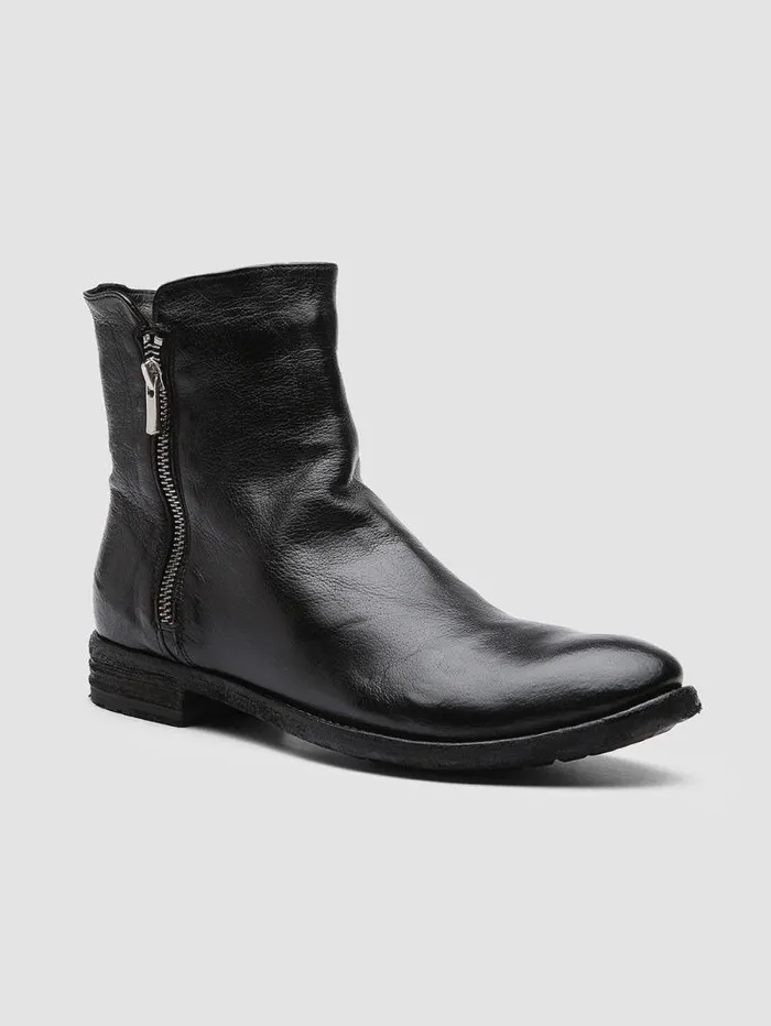 Women Officine Creative Footwear LEXIKON 097 Black Leather Booties Women Officine Creative Footwear LEXIKON 097 Black Leather Booties