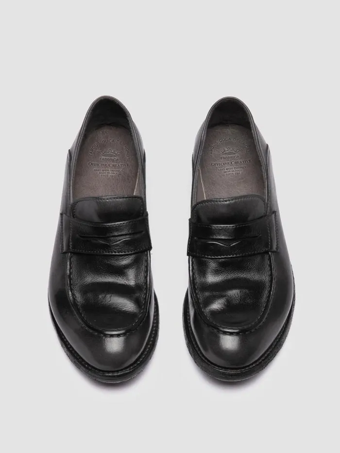Women Officine Creative Footwear LEXIKON 140 Grey Leather Penny Loafers Women Officine Creative Footwear LEXIKON 140 Grey Leather Penny Loafers