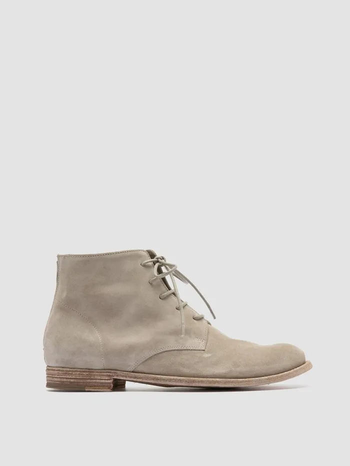 Women Officine Creative Footwear LEXIKON 539 Gray Suede Laceup Boots
