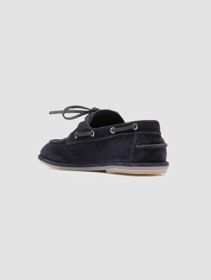 Women Officine Creative Footwear LOVE 101 Blue Suede Boat Shoes Women Officine Creative Footwear LOVE 101 Blue Suede Boat Shoes