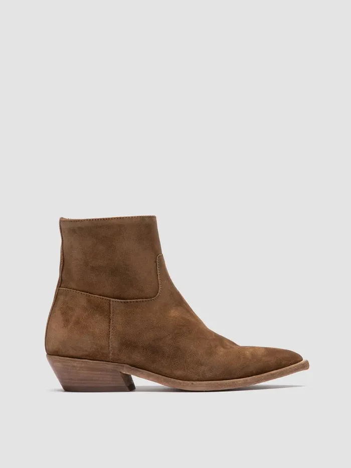 Women Officine Creative Footwear NOELIE DD 102 Light Brown Suede Zipped Boots