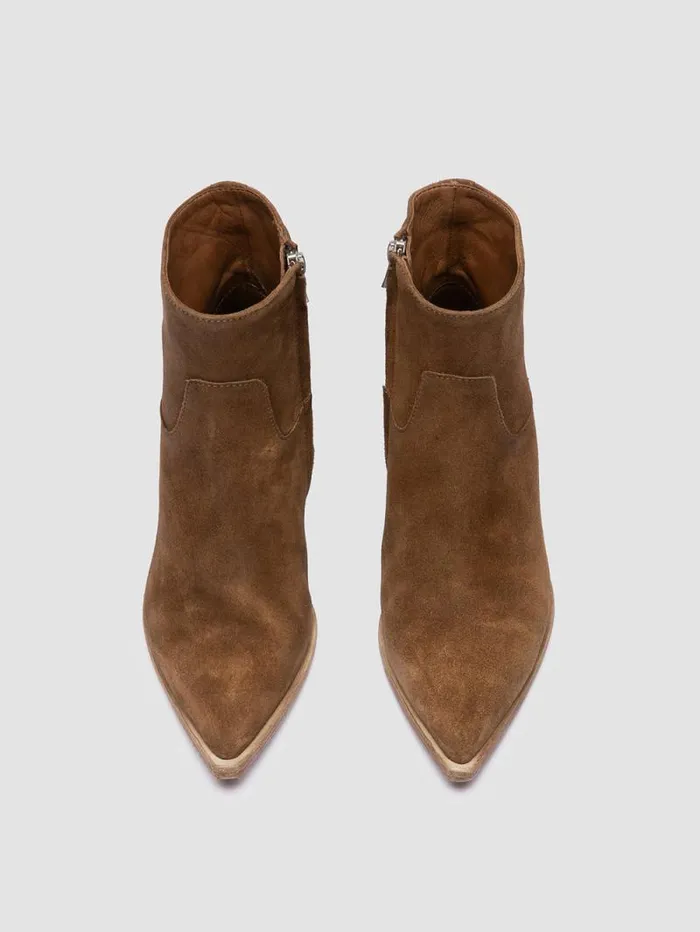 Women Officine Creative Footwear NOELIE DD 102 Light Brown Suede Zipped Boots Women Officine Creative Footwear NOELIE DD 102 Light Brown Suede Zipped Boots