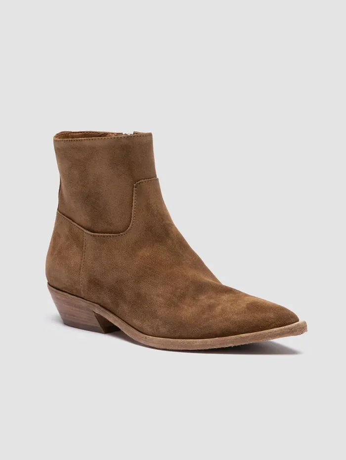 Women Officine Creative Footwear NOELIE DD 102 Light Brown Suede Zipped Boots Women Officine Creative Footwear NOELIE DD 102 Light Brown Suede Zipped Boots