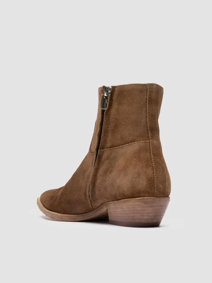 Women Officine Creative Footwear NOELIE DD 102 Light Brown Suede Zipped Boots Women Officine Creative Footwear NOELIE DD 102 Light Brown Suede Zipped Boots
