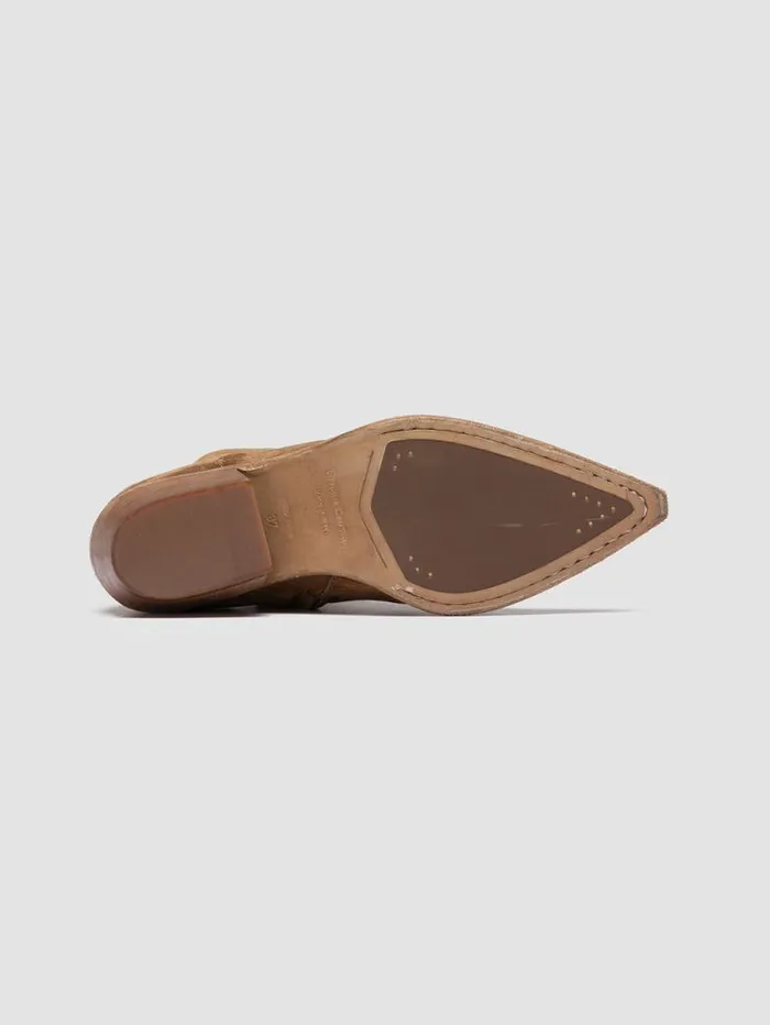 Women Officine Creative Footwear NOELIE DD 102 Light Brown Suede Zipped Boots Women Officine Creative Footwear NOELIE DD 102 Light Brown Suede Zipped Boots