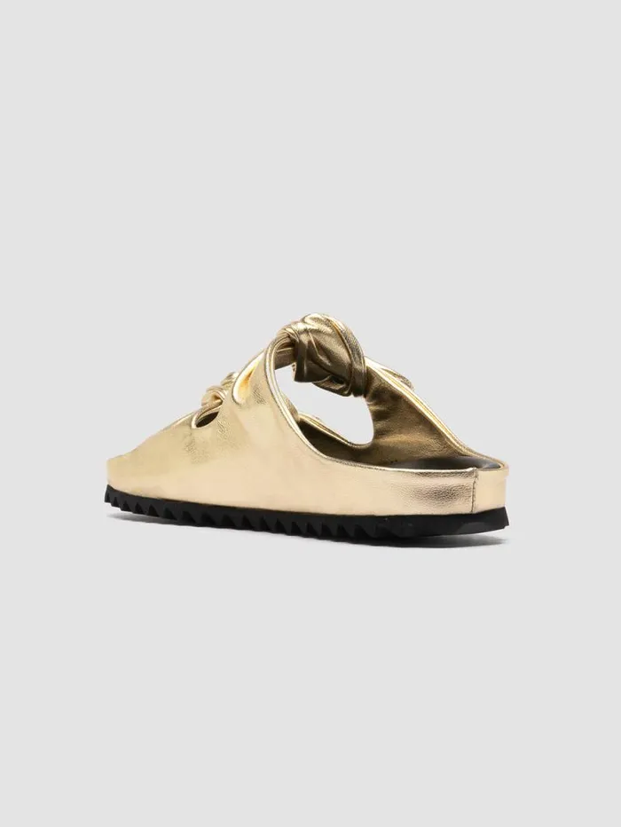 Women Officine Creative Footwear PELAGIE 010 Gold Leather Slide Sandals Women Officine Creative Footwear PELAGIE 010 Gold Leather Slide Sandals