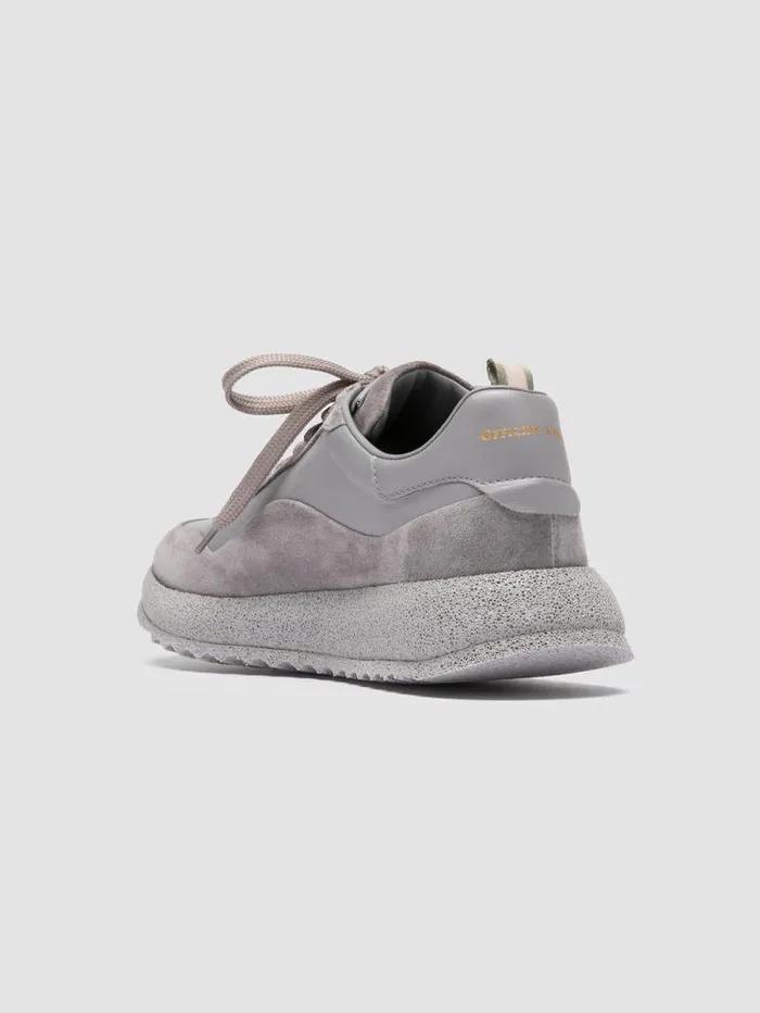 Women Officine Creative Footwear RACE RUBREX 101 Gray Leather And Suede Low Top Sneakers Women Officine Creative Footwear RACE RUBREX 101 Gray Leather And Suede Low Top Sneakers