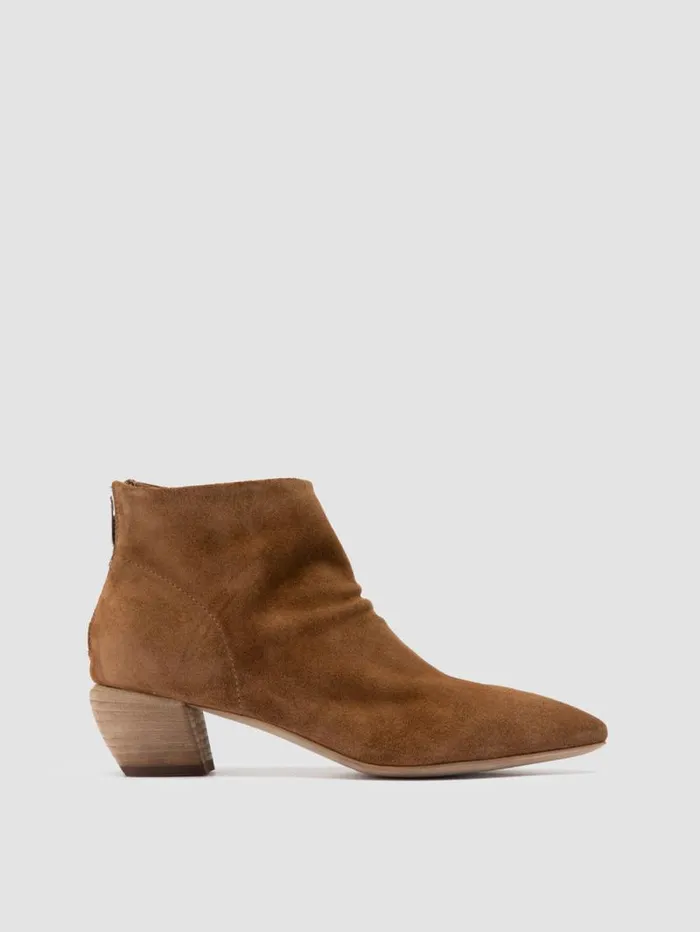 Women Officine Creative Footwear SALLY 001 Brown Suede Booties