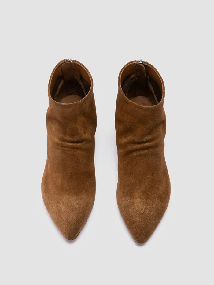 Women Officine Creative Footwear SALLY 001 Brown Suede Booties Women Officine Creative Footwear SALLY 001 Brown Suede Booties
