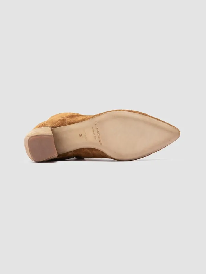 Women Officine Creative Footwear SALLY 001 Brown Suede Booties Women Officine Creative Footwear SALLY 001 Brown Suede Booties