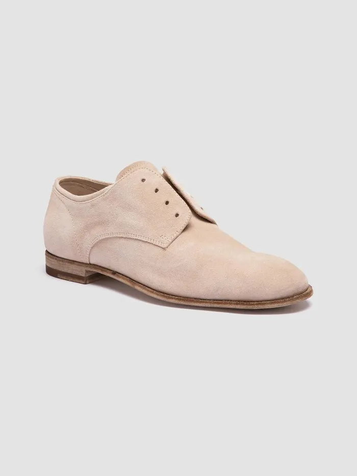 Women Officine Creative Footwear SOLITUDE 104 Ivory Suede Derby Shoes Women Officine Creative Footwear SOLITUDE 104 Ivory Suede Derby Shoes
