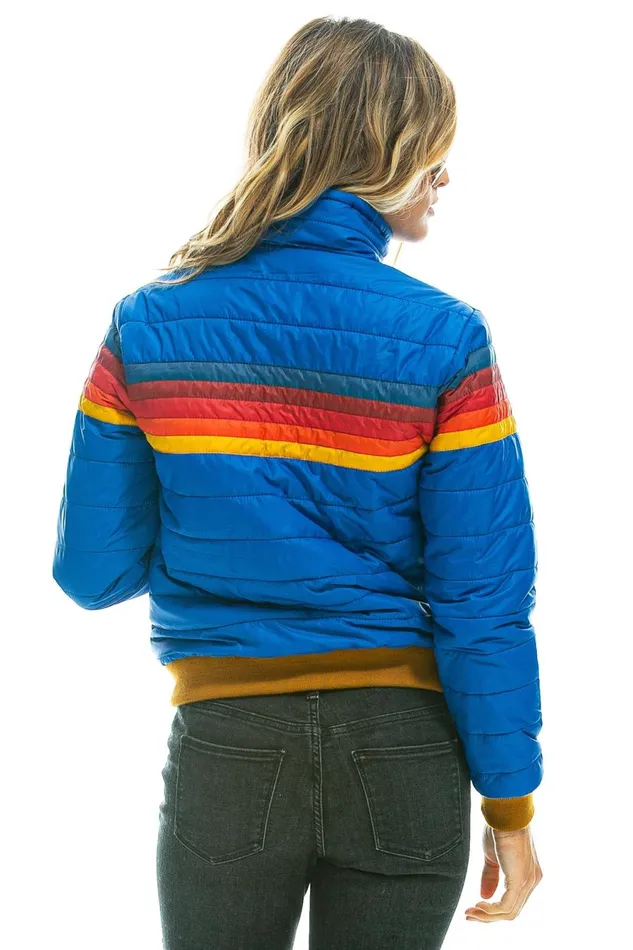 Women Outerwear Aviator Nation 5 STRIPE JACKET 8211 SNORKEL BLUE Women Outerwear Aviator Nation 5 STRIPE JACKET 8211 SNORKEL BLUE