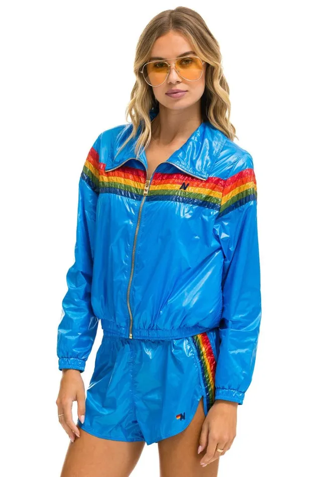 Women Outerwear Aviator Nation 5 STRIPE WINDBREAKER 8211 BLUE CINA Women Outerwear Aviator Nation 5 STRIPE WINDBREAKER 8211 BLUE CINA