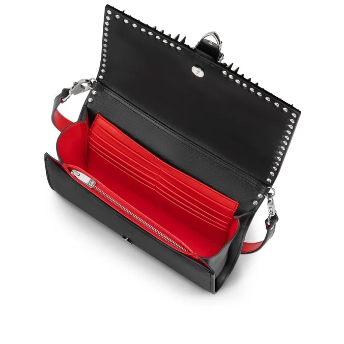 Women Paloma Clutch 8211 Nappa Leather And Spikes 8211 Black Christian Louboutin Crossbody Bags