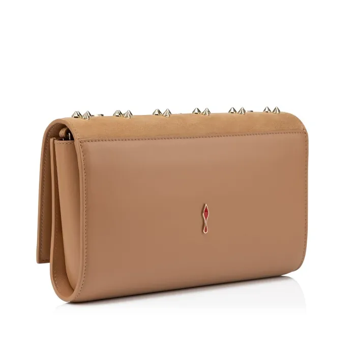 Women Paloma Clutch 8211 Veau Velours Calf Leather And Spikes Loubinthesky 8211 Lionne Christian Louboutin Crossbody Bags