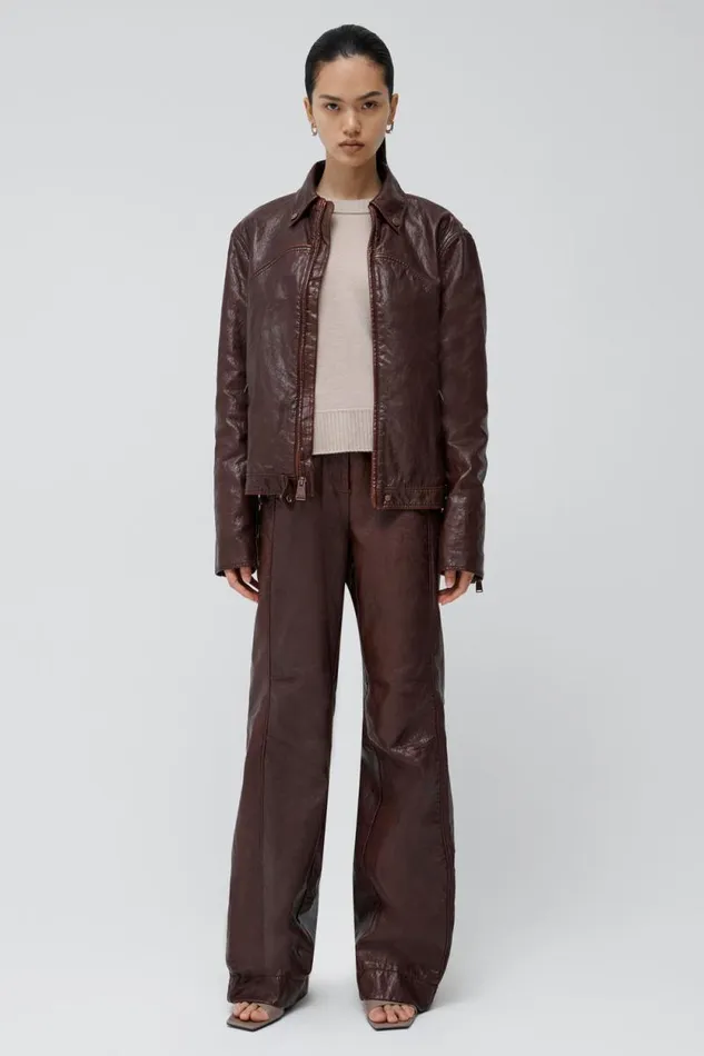 Women Pants and Bottoms Jonathan Simkhai Fraiser Pant Tan Straight Leg Cargo Trousers