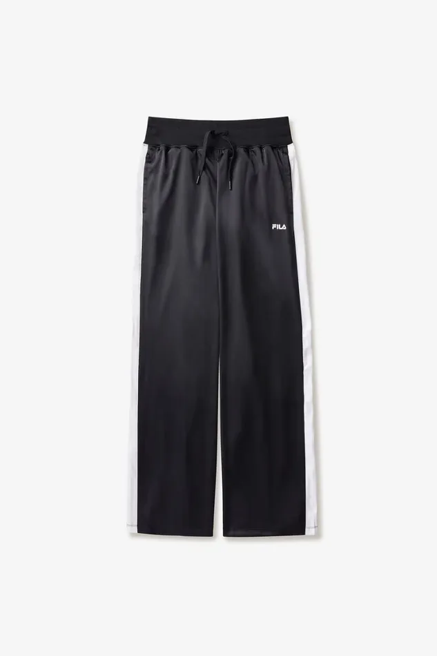 Women Pants and Shorts Fila Satin Track Pant 013 Blackwhite