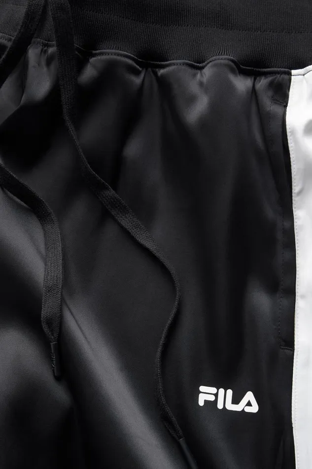 Women Pants and Shorts Fila Satin Track Pant 013 Blackwhite