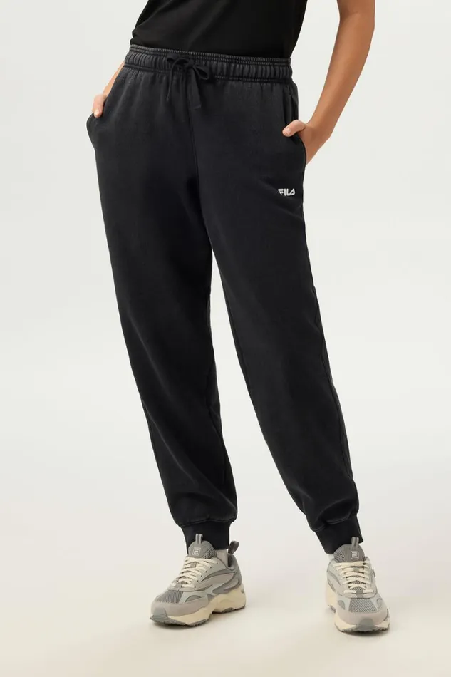 Women Pants and Shorts Fila Sportstyle Linear Logo Jogger 013 Blackwhite
