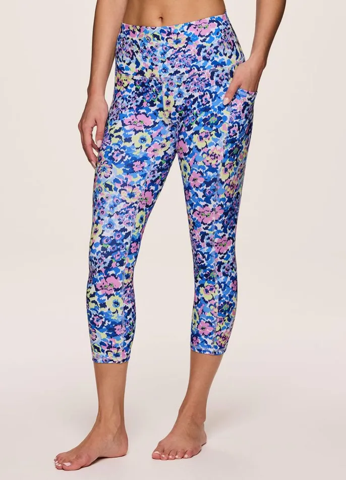 Women Picking Petals Super Soft Capri Multi RBX Active Capris