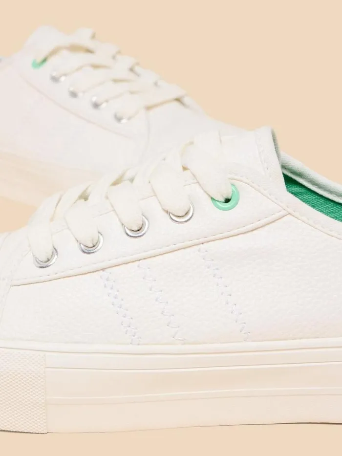 Women Pippa Flatform Trainer Natural White White Stuff Trainers Women Pippa Flatform Trainer Natural White White Stuff Trainers