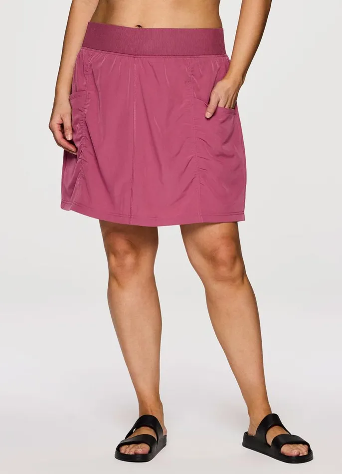 Women Plus All In Ruched 19034 Skort Berry RBX Active Skorts