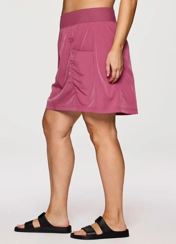 Women Plus All In Ruched 19034 Skort Berry RBX Active Skorts
