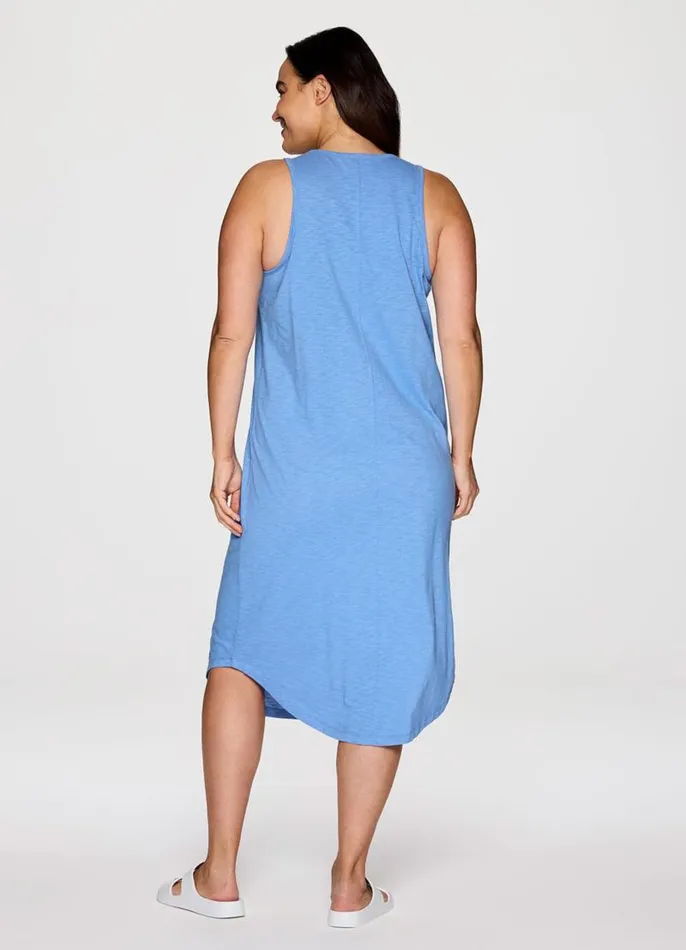 Women Plus Weekender Midi Tank Dress Capri Blue RBX Active Dresses