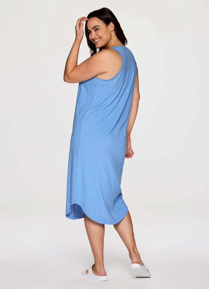 Women Plus Weekender Midi Tank Dress Capri Blue RBX Active Dresses