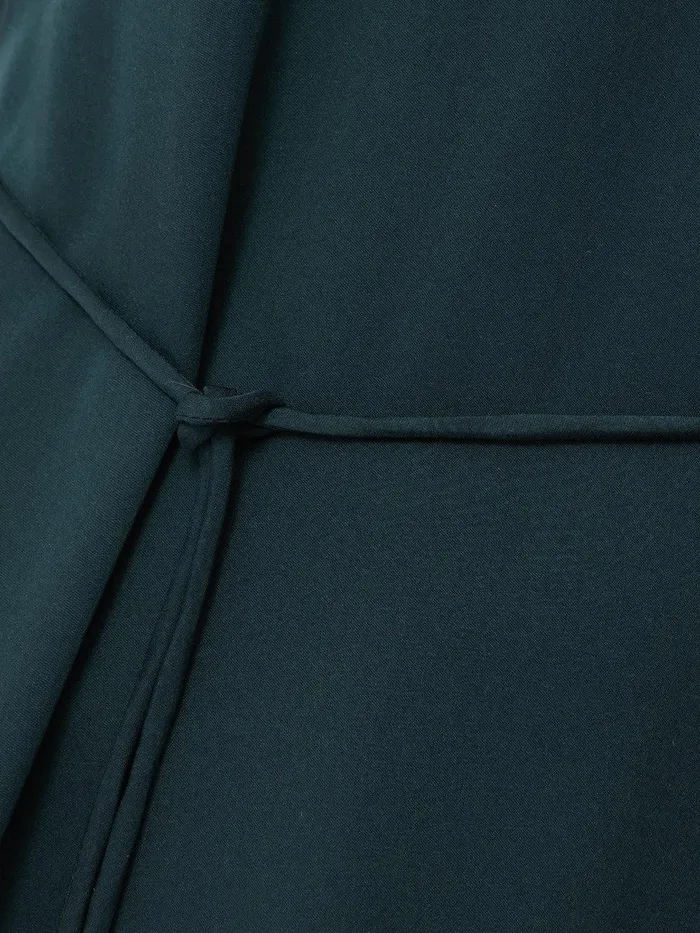 Women Pure Silk Drape Sleeve Dress Blue Jigsaw Dresses and Jumpsuits