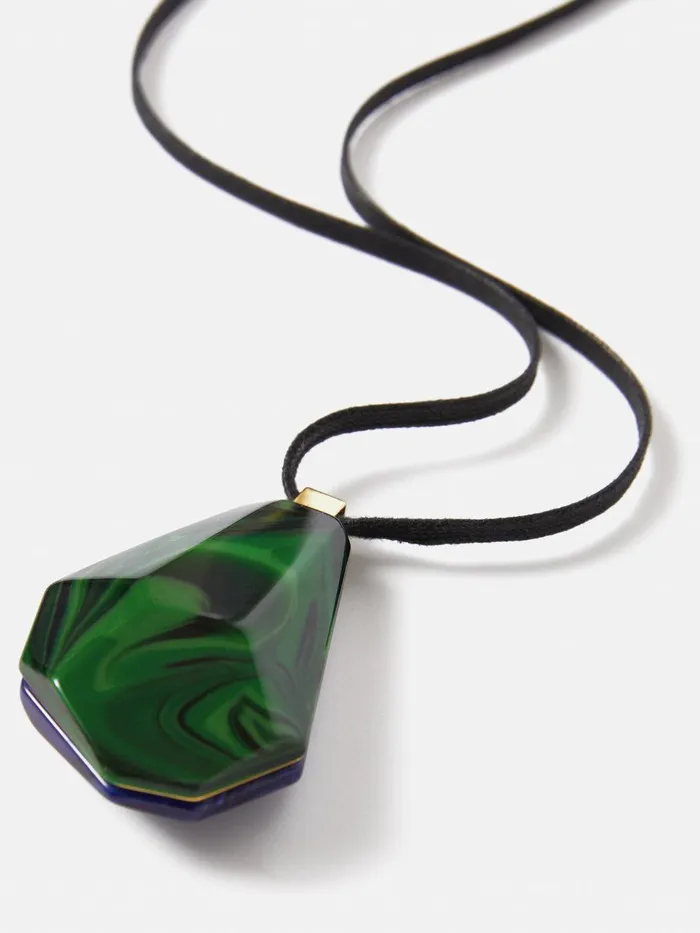 Women Resin Cord Necklace Multi Jigsaw Jewellery
