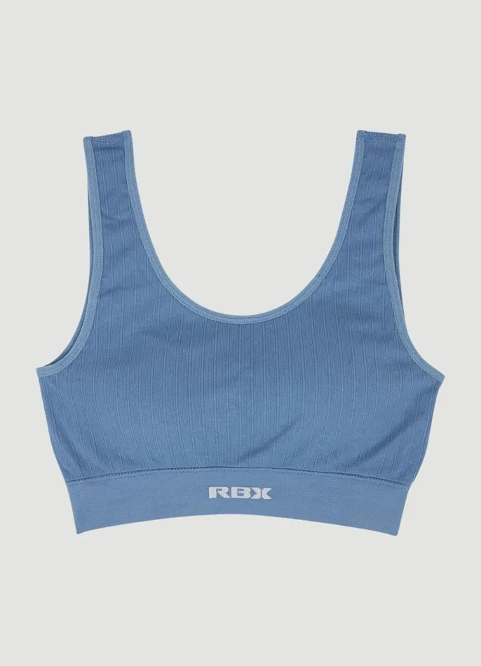 Women Rib Knit Bralette 2Pack Bluegrey RBX Active Intimates