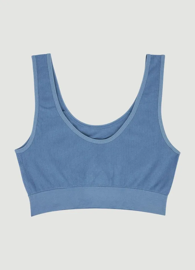 Women Rib Knit Bralette 2Pack Bluegrey RBX Active Intimates