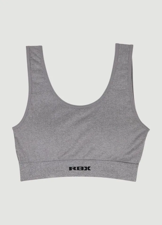 Women Rib Knit Bralette 2Pack Bluegrey RBX Active Intimates